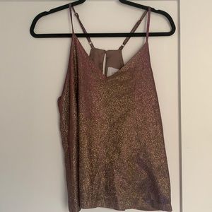 Fun shimmer tank top from hemline